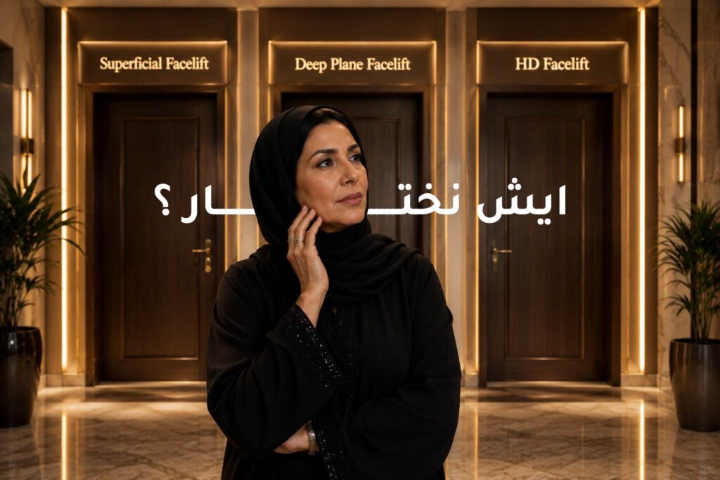 الفرق بين شد الوجه العميق وHD